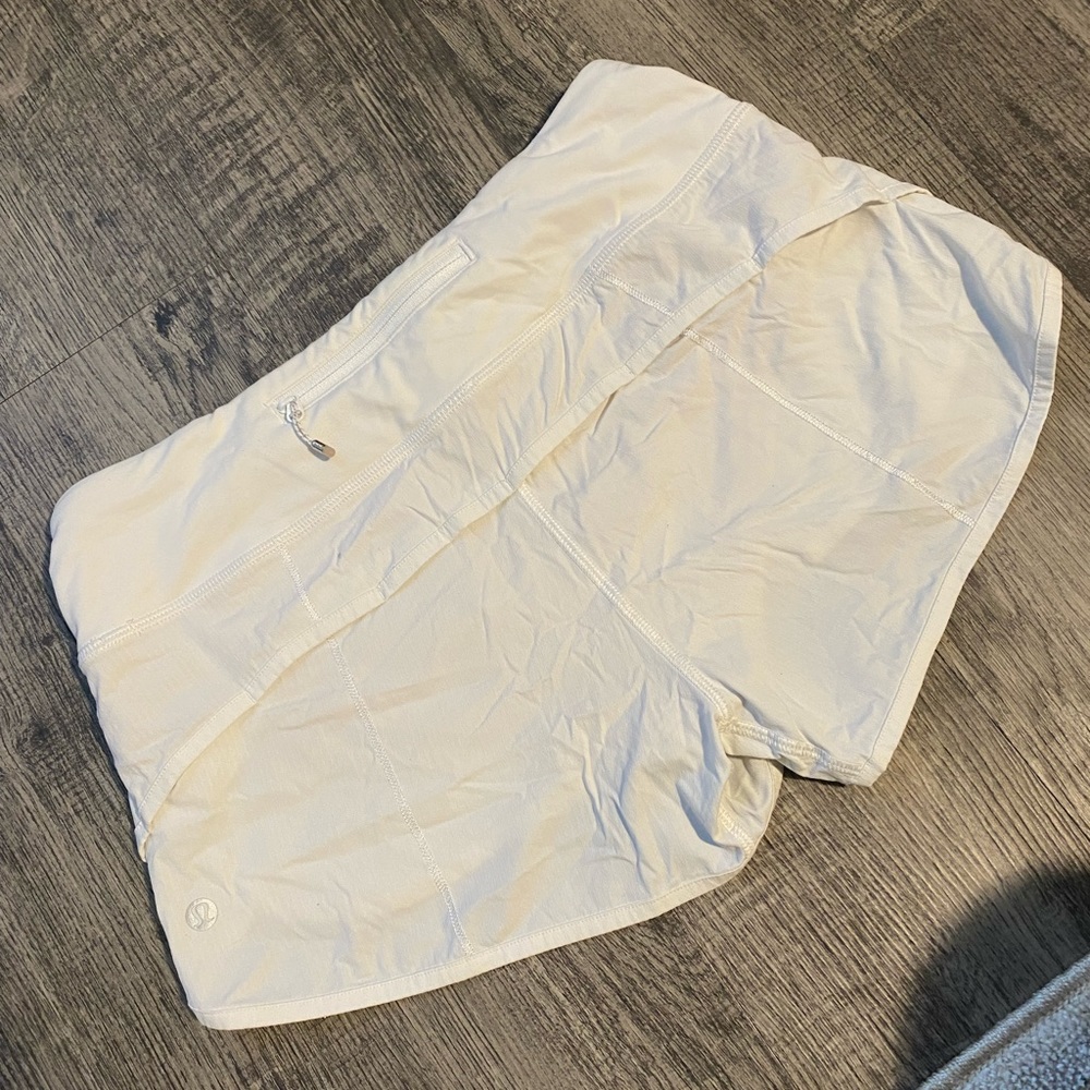 Lululemon Speed-Up Shorts | White 2.5”, Size 4